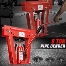 8 Ton Pipe Bender Manual Hydraulic Piping Bending Cooper Exhaust Tube w/ 3 Dies