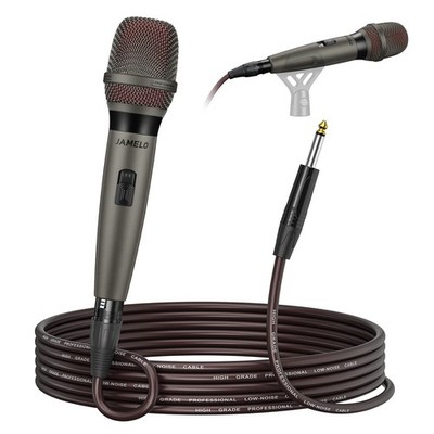JAMELO Wired Dynamic Microphone Unidirectional Handheld Mic with 16.4ft Cable