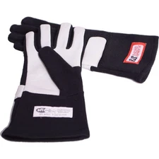 RJS Racing Equipment 600010107 Double Layer Nomex Racing Gloves 2X-Large Black