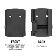 ohhunt Red Dot Mounting Plate Picatinny Mount Compatible with Holosun 407K 507K