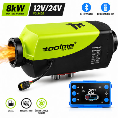 Diesel Standheizung 8kW Luftheizung Heizgerät Gebläse 12V 24V Bluetooth Auto LKW