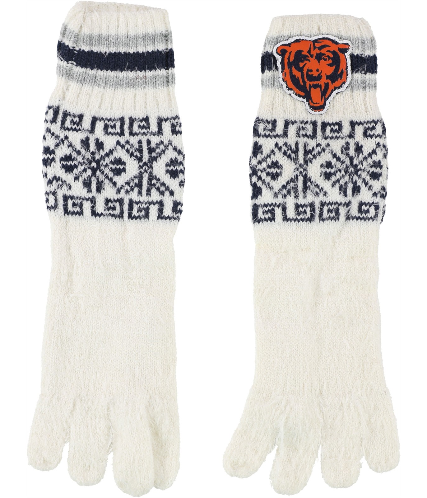 G-III Sports Womens Chicago Bears Gloves, Off-White, One Size
