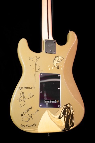Brandi Carlile + Hanseroth Twins custom painted & Signed guitar