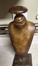 Solid Wood Jewelry Bust Necklace Display Showcase Display Stand