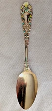 Dominick & Haff 'Renaissance' Sterling Silver Enamel Gold Vermeil Teaspoon