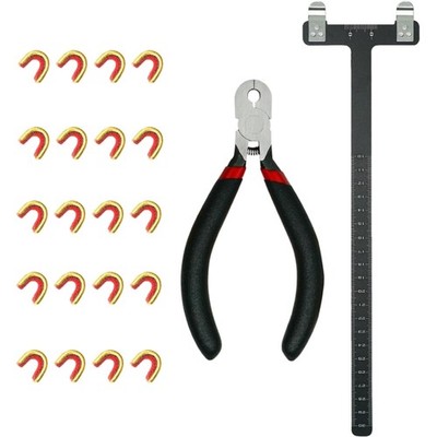 Bogenschießen Nockpunkt Set mit T-Form Bogen Quadrat Zange 20 Messing Nocken ...