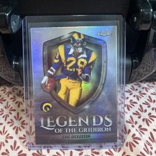 2025 Topps Chrome Eric Dickerson Legends of the Gridiron Refractor Rams