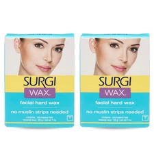 Surgiwax Microwaveable Facial Hair Removal Wax, Hard Wax Kit – Stripless Hair Re