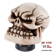 Big Skull Head Shift Knob Manual Car Gear Stick Shifter Handle Beige