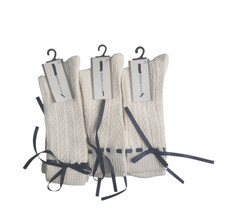 Ladies Socks Pack Of 3 Ex-Store Size UK 4-8 Cream