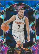 2020-21 Panini Select Facundo Campazzo #83 Blue White Prizm SP RC Real Madrid