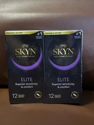 4 PACK SKYN Elite Non-Latex Condoms - 12ct  2030