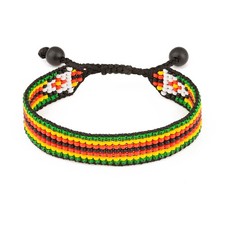 Zimbabwe Flag Bracelet: Handmade, Adjustable String, Unisex Boho Patriotic Gift.