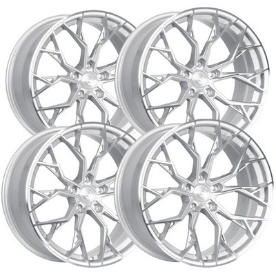 (Set of 4) Dolce Performance Aria 20x8.5 5x4.5'' +38mm Silver Wheels Rims