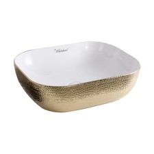Whitehaus WH71333-F25 Ceramic Sink w/ Embossed Exterior And Smooth Interior