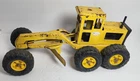 Vintage 1970s Tonka Road Grader Pressed Steel Construction Toy Truck Yellow