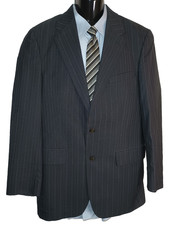 AUSTIN REED of Regent Street Men's Grey Plaid Wool Blazer Size 40R M008