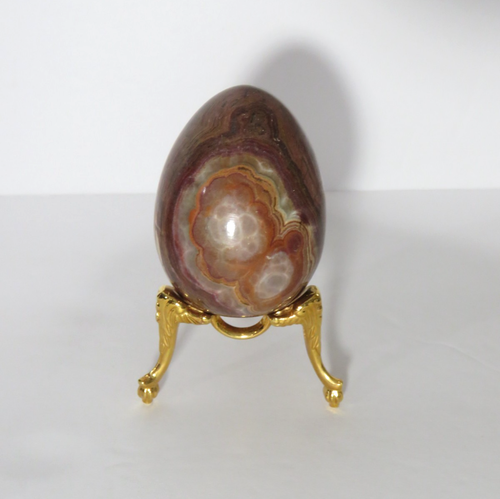 6 oeufs de Pâques décoratifs en marbre poli pierre albâtre 2,5" - Photo 5/7