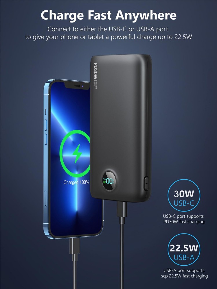 40000mAh Power Bank with QC 4.0 and PD 30W Fast Charging Portable Charger 40000mAh Power Bank with QC 4.0 and PD 30W Fast Charging Portable Charger