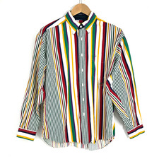 Tommy Hilfiger Vintage 90s Button Down Shirt Mens Size L Multi Striped Cotton