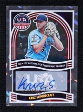 2024 Panini Stars and Stripes Crystals 3/25 Kruz Schoolcraft #NTS-KS Auto 0j81