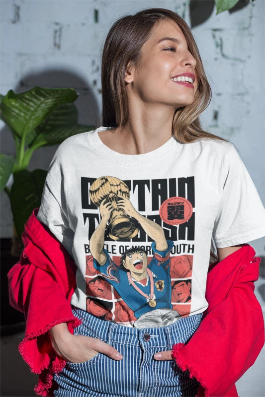 CAPTAIN TSUBASA WHITE T SHIRT UNISEX STYLE | eBay