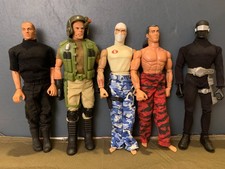 Lote de 5 figuras de acción Hasbro GI Joe 12" Duke Talker/Snake Eyes/Vintage/1996/Más tarde