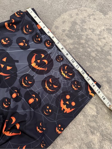 Halloween Leggings Spooky Pumpkin Spider Web Gray Black Women's L/XL - Picture 4 of 4