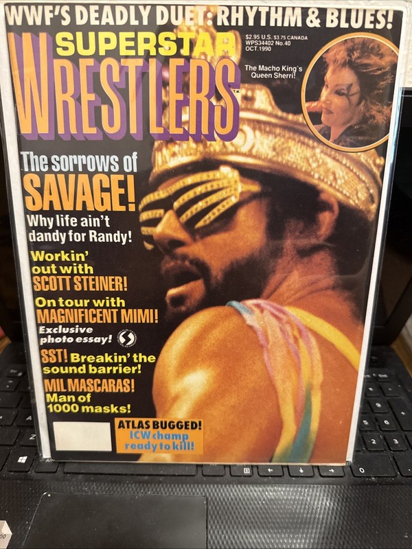 1990 Superstar Wrestlers Magazine October #40 Vintage WWF Era Randy Savage