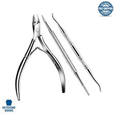Professional Ingrown Toenail Removal Kit - Stainless Steel Pedicure Tools for...