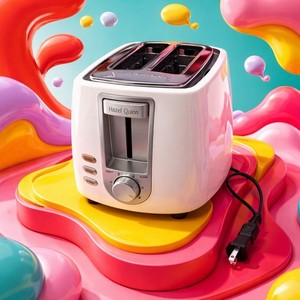 Hazel Quinn 2-Slice White Toaster Cancel Reheat Defrost Variable Browning