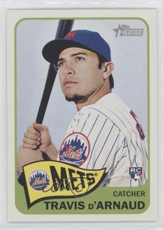 2014 Topps Heritage High Number Travis d'Arnaud #H592 01v6
