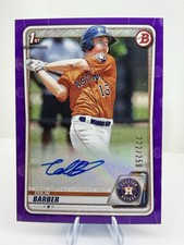 2020 Bowman COLIN BARBER Purple Auto Paper Houston Astros PA-CB 1st /250