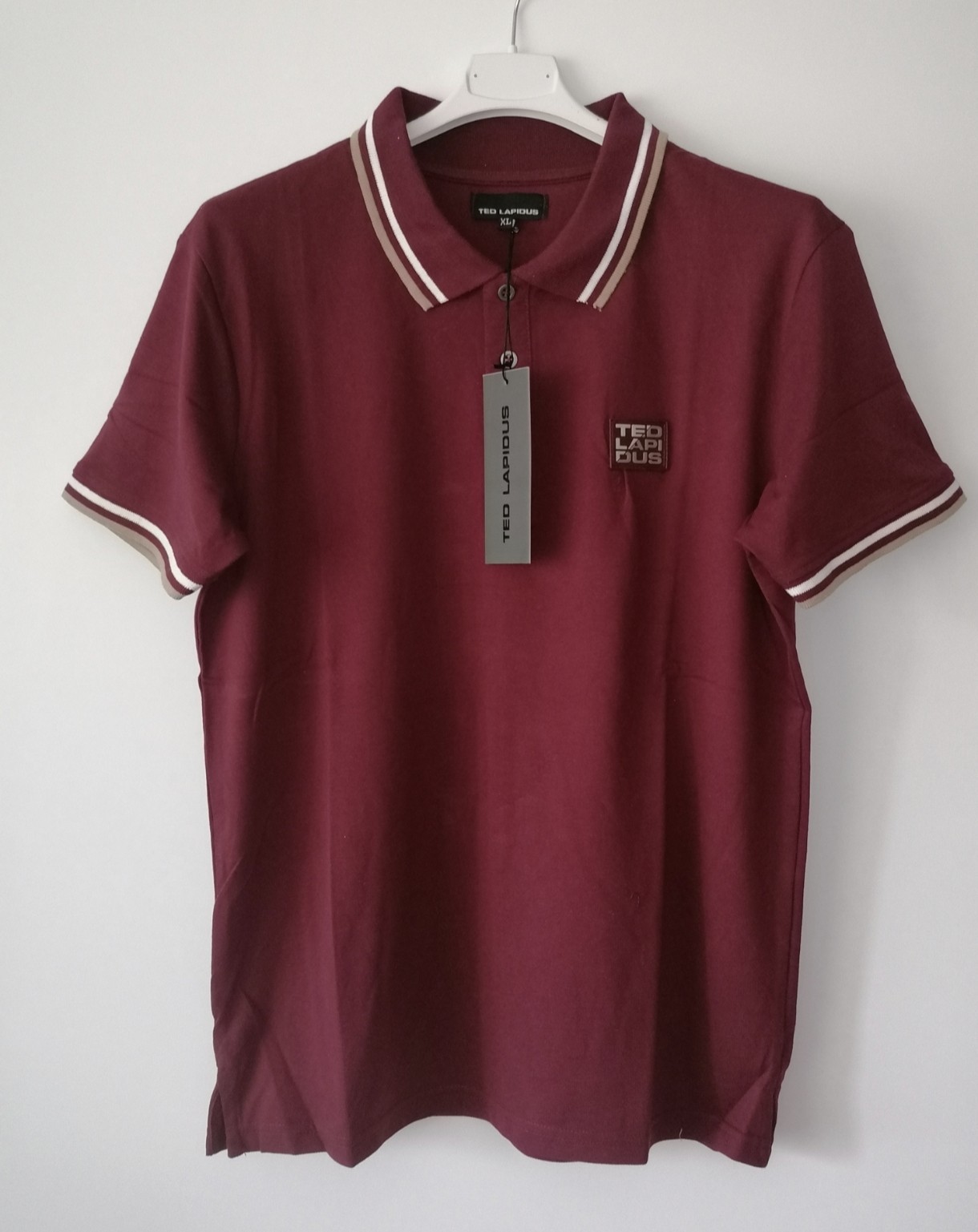 Ted Lapidus Homme Mens Polo Shirt Size L Short Sleeve Polo Lightweight Thin New