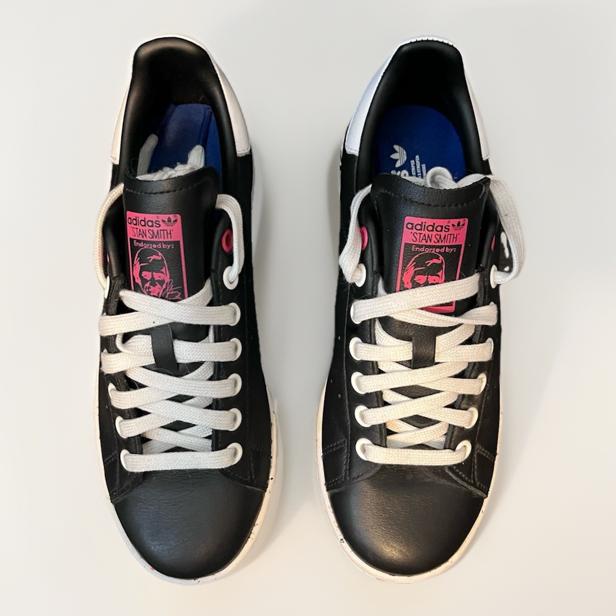 adidas Stan Smith FW2226 Women's Black White Pink Black Red Speckled Sneakers thumbnail 4