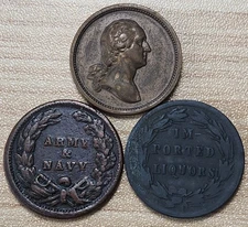 1863 Civil War Token- Lot Of Three (3) Starter Pack, Great Gift! ~ CWT-110