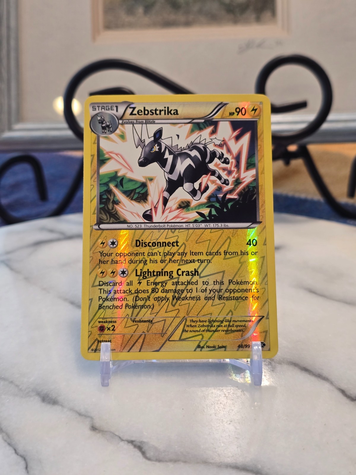 Pokemon TCG Zebstrika 48/99 Next Destinies Reverse Holo LP