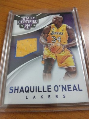 Shaquille O'Neal 2014-15 Panini Totally Certified Jersey Patch 89/99 Card