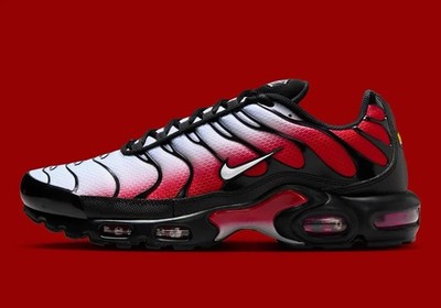 Nike Air Max Plus University Red Platinum Black Running Shoes