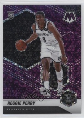 2020 Panini Mosaic Fast Break Purple Prizm /50 Reggie Perry #244 Rookie RC 0s9t