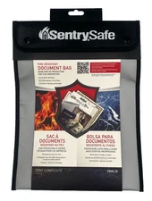 SentrySafe FBWLZ0 Fire and Water Resistant Bag with Zipper for Documents, 1.5" x