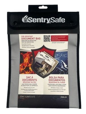 SentrySafe FBWLZ0 Fire and Water Resistant Bag with Zipper for Documents