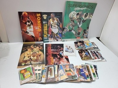 Seattle SuperSonics Program Lot NBA Basketball Media Guides Cards Set