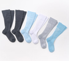 2 Pack Tommie Copper 6 Pack SnugStay OTC Compression Socks Blue Dot - Medium