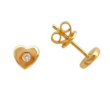 heart stud earrings for women S925 sterling silver dainty simple heart shaped st