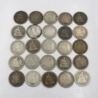1875-1877 Seated Liberty Quarter Dollar Coins US Silver NR Lot of 25 #C830-5