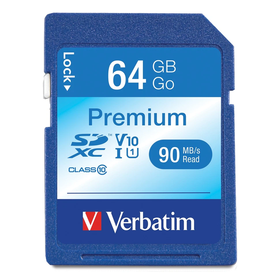 VERBATIM® 64-GB Class 10, UHS-1 V10 U1 Premium SDXC Memory Card - Image 2 of 3