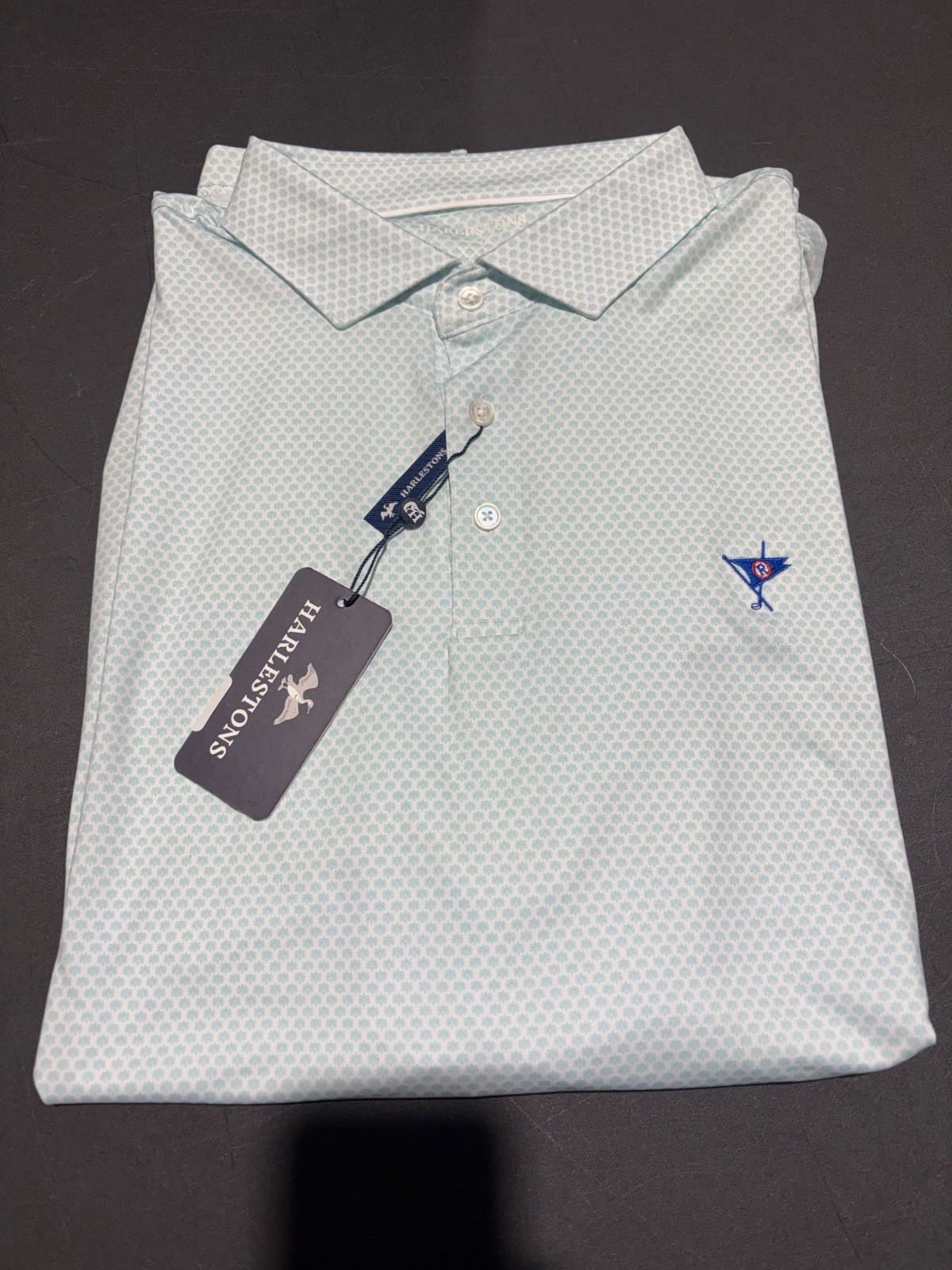 Nwt Men's Harlestons Tailored Fit Polo, Size: Xl, Color: Lt Blue/White (M2.22)