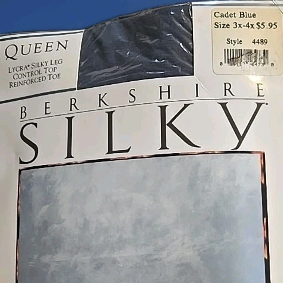 2 Pares Pantimedias Berkshire Talla Queen 3X-4X Control Top Marrón y Azul De Colección Nuevas Foto 3 de 4
