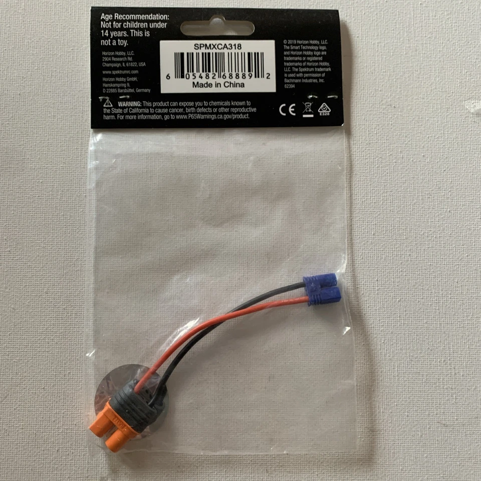 Spektrum IC3 Battery To EC2 Device Adapter SPMXCA318 NEW - Image 3 of 3